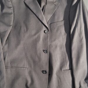 Giorgio Armani Men's Gray Pinstripe Blazer Size L